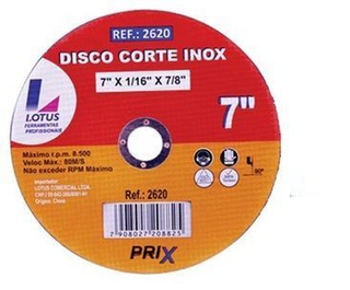 Disco Corte De Inox 7X1/16X7/8 2620
