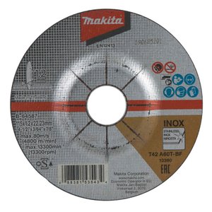 Disco De Corte Abrasivo 115X1.2Mm B-64587 - Makita