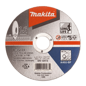 Disco De Corte 125X1.6 B-35134  Makita