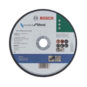 Disco De Corte Standard For Metal 180X1,6Mm 2608619384 - Bosch