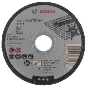 Disco De Corte Para Inox 115Mm Gr.60 Bosch - 2608603169