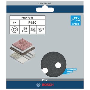 Disco De Lixa Gr.180 C 5 Unidades 2608605118000