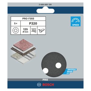 Disco De Lixa Gr.320 C 5 Unidades 2608605120000