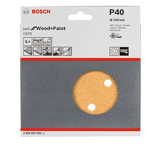 Disco De Lixa Gr 40 Com 5 Un. Bosch - 2608605085