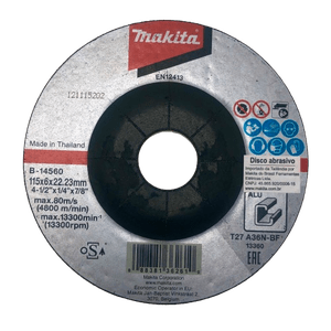 Disco Desbaste  P/Aluminio 115Mm B-14560 Makita