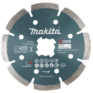 Disco Diamantado 115Mm Encaixe X-Lock - E-02060 - Makita
