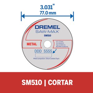 DISCO DE CORTE PARA METAL Y PLÁSTICO DREMEL DSM20 (DSM510)