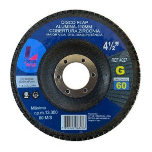 Disco Flap 4 1/2" Zirconia 60 - 4027 - Lotus