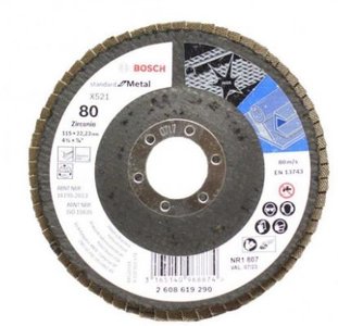 Disco Flap Std For Metal Fa 115Mm Gr80 - 2608619290 - Bosch