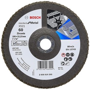 Disco Flap Std For Metal Fa 180Mm Gr60 - 2608619293 - Bosch