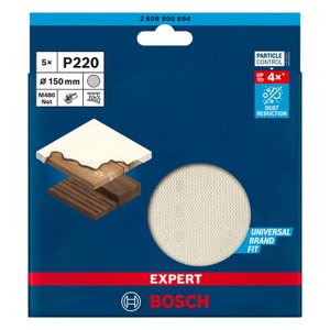 Disco Lixa Expert M480 150Mm G220 5 Un. Bosch - 2608900694