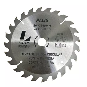 Disco Serra Videa Madeira 180Mm 24D Plus Lotus - 8658
