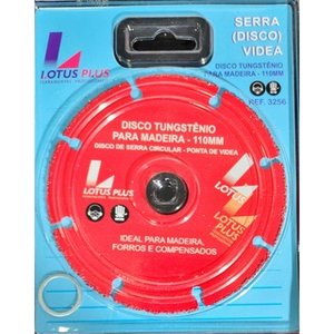Disco Tungstenio Para Madeira 110Mm 100/10 - 3256 - Lotus