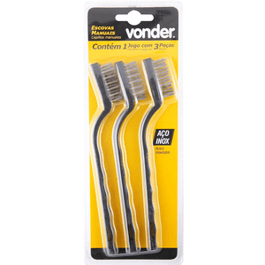 Escova Manual Aco Inox Jg C/3 Pcs Vonder - 3599300301