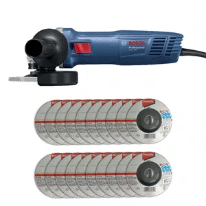 Esmerilhadeira 115Mm (4-1/2") 220V Gws 700 + 20 Discos de Desbaste 115mm Grão A36N