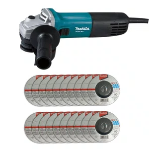 Esmerilhadeira Angular 115Mm (4-1/2") 220V M9510B + 20 Discos de Desbaste 115mm Grão A36N