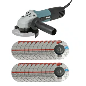 Esmerilhadeira Angular 115Mm (4-1/2") WS4751.3 220V + 20 Discos de Desbaste 115mm Grão A36N
