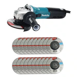Esmerilhadeira Angular 125Mm(5") 220V Ga5090X02 + 20 Discos de Desbaste 115mm Grão A36N