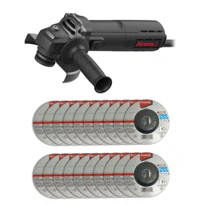 Esmerilhadeira Angular 125Mm(5") 220V Kus10P + 20 Discos de Desbaste 115mm Grão A36N