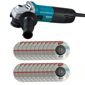 Esmerilhadeira Angular 125Mm(5") 220V M9508B + 20 Discos de Desbaste 115mm Grão A36N