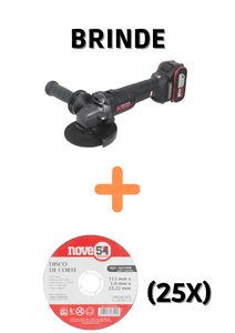 Esmerilhadeira Angular a Bateria KUH10 KRESS - Disco Corte 115,0X1,0X22,23 DCN 954 1240412010 Nove54 (25X)