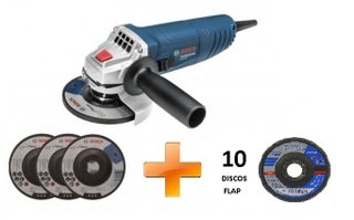 Esmerilhadeira GWS 850 Bosch com Brinde 10 Discos Flap e 3 Desbaste