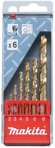 Kit De Brocas Hss Tin Com 6 Pecas Makita - D-43555