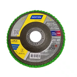 Disco Flap Fibra Standard 115X22.23Mm Grão 40 Norton - 66254443861