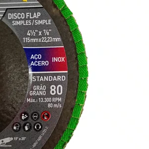 Disco Flap De Fibra R244 Standard 115X22.23Mm Grão 80 Norton