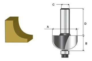 Fresa Para Moldura C/Rolamento Ht 1/4Pol - D-02347 - Makita