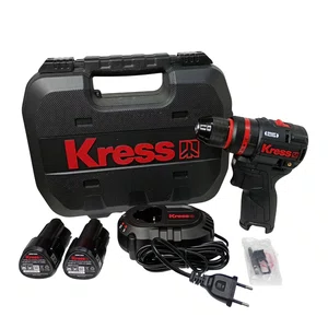 Furadeira De Impacto 10Mm 12V Brushless + 2 Baterias 2Ah + Carregador Bivolt E Acesórrios Kress - Kh363