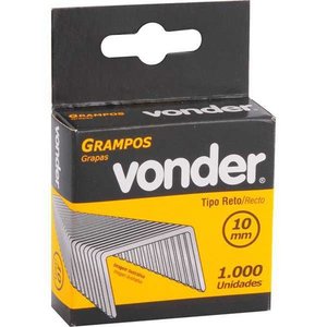 Grampo 10Mm Reto 1,2Mm Cx C/1000 - 2898410012 - Vonder