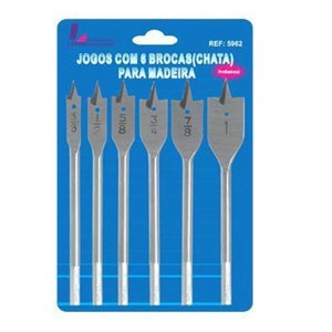 Jogo C/6 Broca Chata Madeira 3/8-1  60/10 - 5962 - Lotus