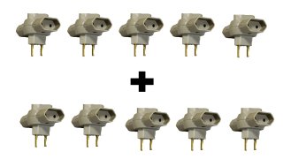 Kit 10 Plug T Cinza Tramontina 57400/070