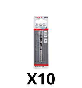 Kit 10 Unidades Broca Hss Pointteq 4.0Mm Pacote Com 2 Brocas - 2608577161 - Bosch