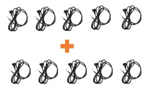 Jogo 10 unidades Cabo Flexível Com Plug 110v/220v Para Diversas Máquinas Bosch - F000609274