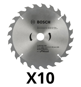 Kit 10 Unidades Disco De Serra Circular Eco D184X24T - 2608644329 - Bosch