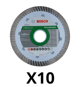 Kit 10 Unidades Disco Diamantado Turbo Fino 105Mm Expert - 2608615177 - Bosch