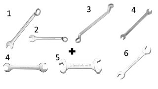 Kit 7 Chaves Tramontina Queima De estoque 44670/108+44670/105+44630/108+44610/101+44620/102+44620/100+44620/101