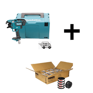 Kit+Amarradora De Vergalhao A Bateria Dtr180zj Makita+Caixa Com Carreteis De Arame 0.8mm 199137-9 Makita