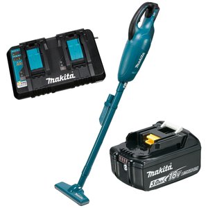 Kit Aspirador Dcl180Z + Carregador Duplo De Bateria 196937-8 + Bateria Bl1830B
