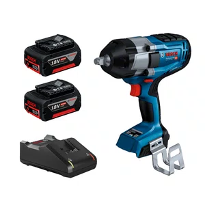 Kit Bosch Chave de Impacto GDS 18V-1000 + 2 Baterias 4Ah e Carregador Bivolt
