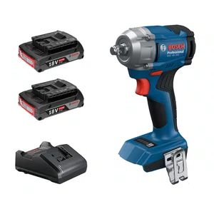 Kit Bosch Chave de Impacto GDS 18V-350 + 2 Baterias 2Ah e Carregador Bivolt