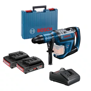 Kit Bosch Martelo GBH 18V-45C com Maleta + 2 Baterias 2Ah e Carregador Bivolt