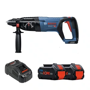 Kit Bosch Martelo Perfurador GBH 18V-26D + 2 Baterias 8Ah Pro Core e Carregador 220V