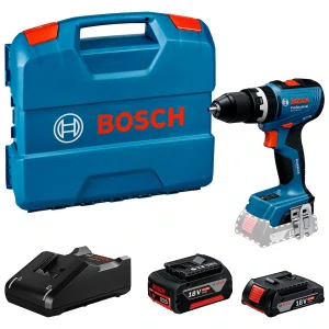Kit Bosch Parafusadeira/Furadeira De Impacto Gsb 18V-65 + 1 Bateria 2Ah E 1 Bateria Ah + Carregador Bivolt E Maleta - 06019N31E4