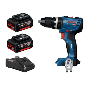 Kit Bosch Parafusadeira/Furadeira de Impacto GSB 18V-65 + 2 Baterias 4Ah e Carregador Bivolt