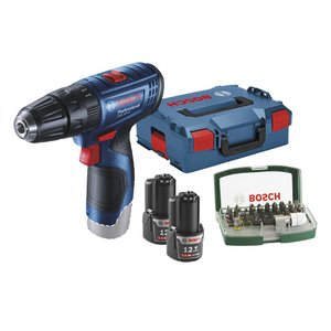Kit Bosch Parafusadeira/Furadeira De Impacto + Jogo De Ponteiras (32Pçs)  Gsb 120-Li 12V