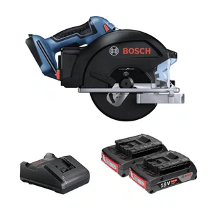 Kit Bosch Serra Circular GKM 18V-50 + Disco 136mm + 2 Baterias 2Ah e Carregador Bivolt