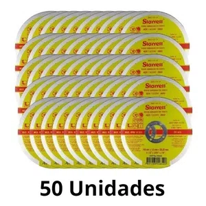 KIT COM 50 Discos Abrasivo De Corte 115X1.0X22.2Mm Starret - Dac115-14